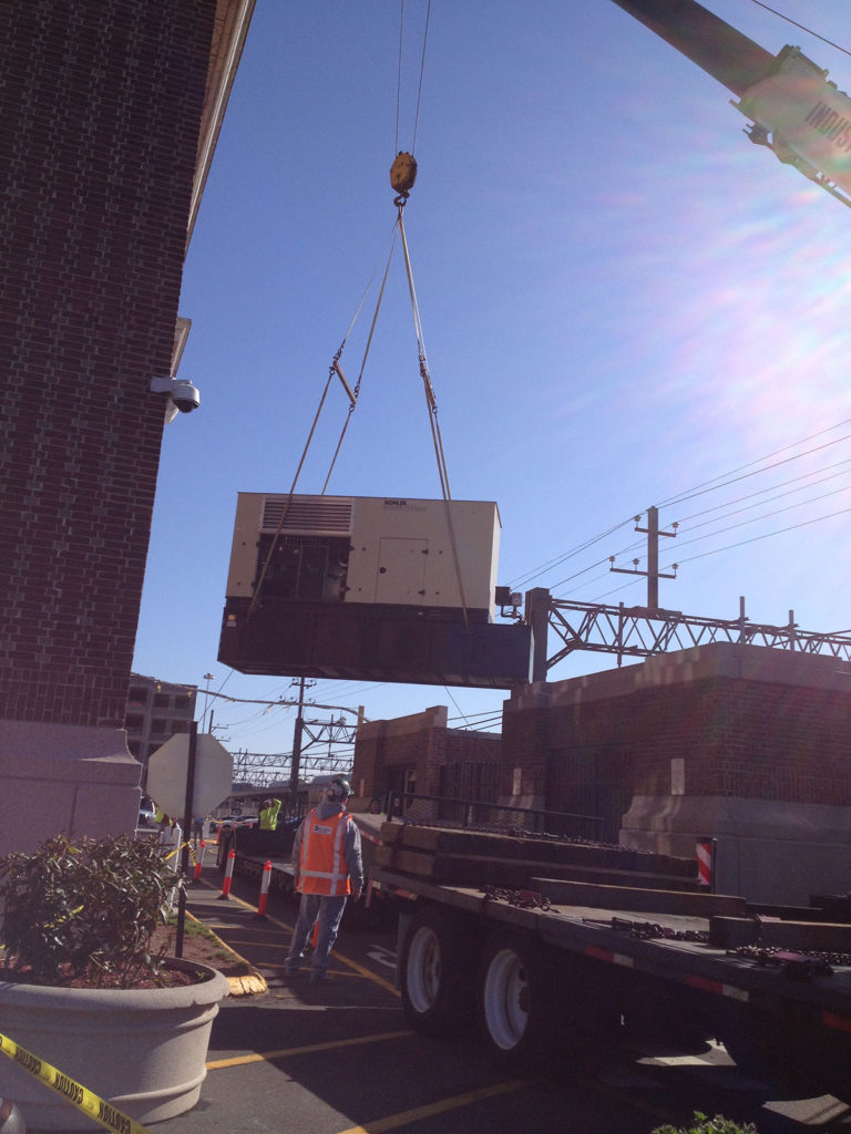 Generator on crane