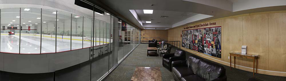Interior of ice rink